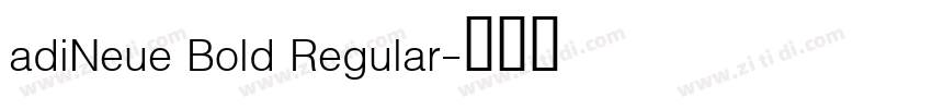 adiNeue Bold Regular字体转换